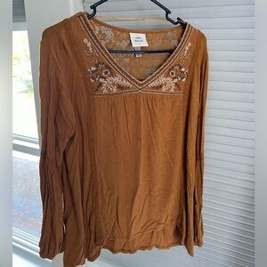 Yellow Embroidered/Lace Shirt